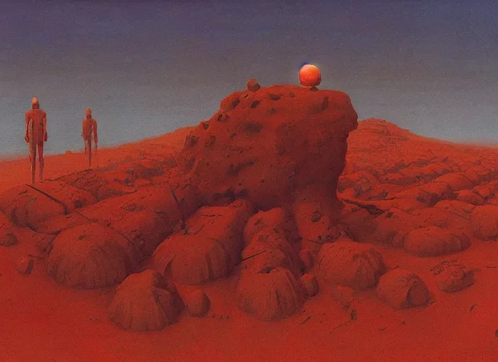 Prompt: mars colony, highly detailed, science fiction, Edward Hopper and James Gilleard, Zdzislaw Beksinski highly detailed