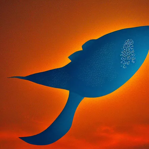 Image similar to a fish in the sky