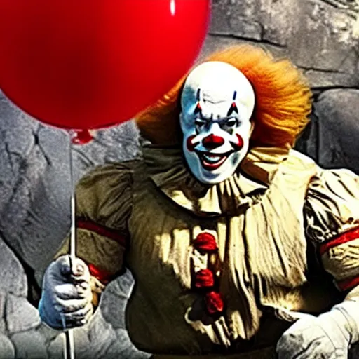 Prompt: Dwayne Johnson playing Pennywise in IT