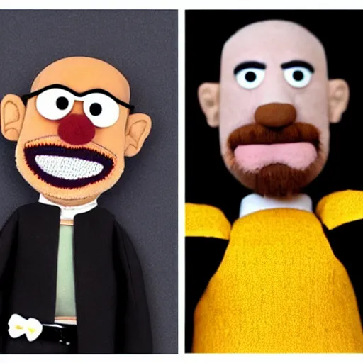 Prompt: walter white as a muppet