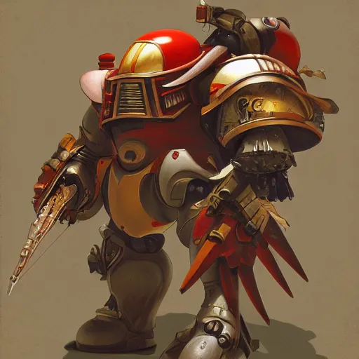 Image similar to doctor ivo robotnik as warhammer 4 0 k tau character, highly detailed, digital painting, artstation, sharp focus, illustration, art by tan zi and ayanamikodon and alphonse mucha and wlop