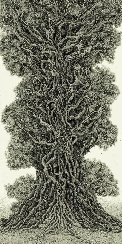 Image similar to a detailed portrait of the ancient tree of power