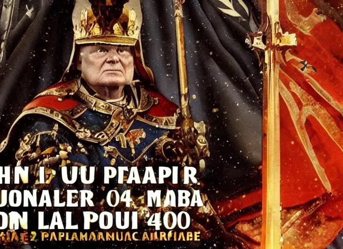 Image similar to john paul ii in warhammer 4 0, 0 0 0, cinematic scene