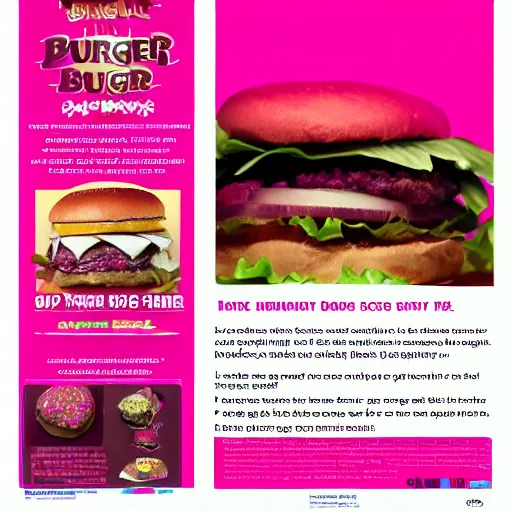 Image similar to pink burger ad