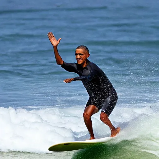 Image similar to obama surfing