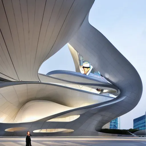 Image similar to stunning museum by Zaha Hadid