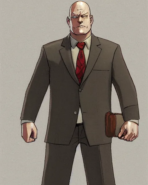 Prompt: hank schrader in ace attorney by kazuya nuri, portrait, concept art