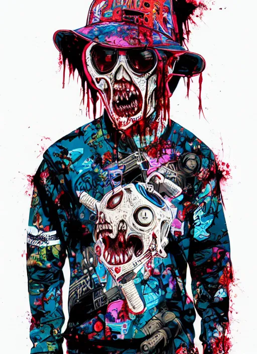 Image similar to zombie skater full body hiphop streetwear drip, tristan eaton, victo ngai, artgerm, rhads, ross draws