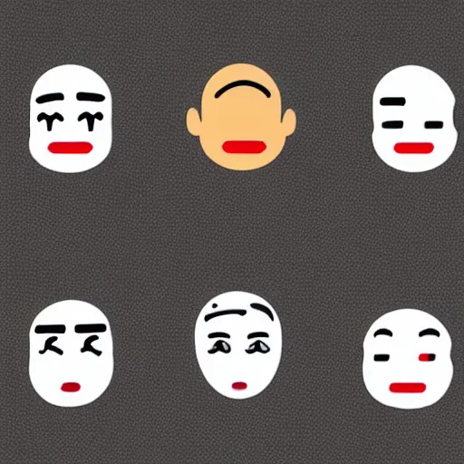 Image similar to sad facial expression emoji vector art on a white background, 4K,