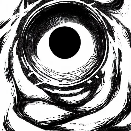 Prompt: the Eye of the Void Vel'Koz (league of legends, 2009), artwork by kentaro miura, Kentaro Miura style, Berserk Style, High details, cinematic composition, manga, black and white ink style, a lot of details with ink shadows