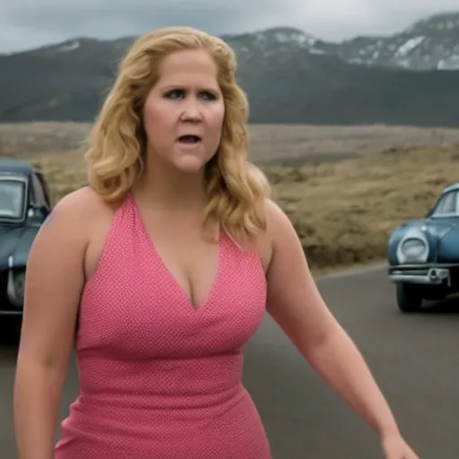 Prompt: movie still of Amy Schumer as 007 in Skyfall, 4k