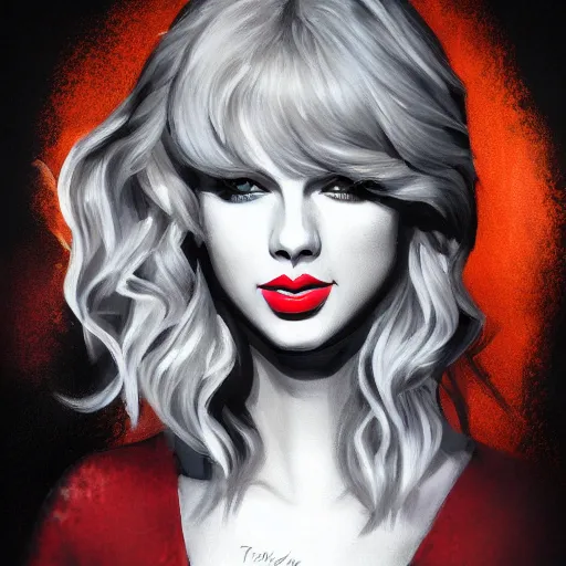 Prompt: romantic painted portrait of taylor swift by destiny 2 concept artists