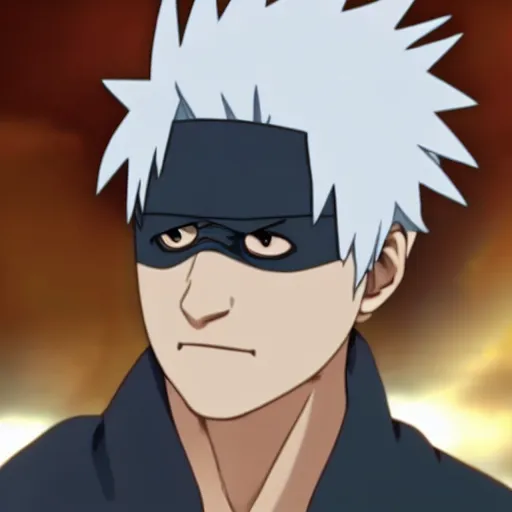 a picture of kakashi's real face without the mask, Stable Diffusion