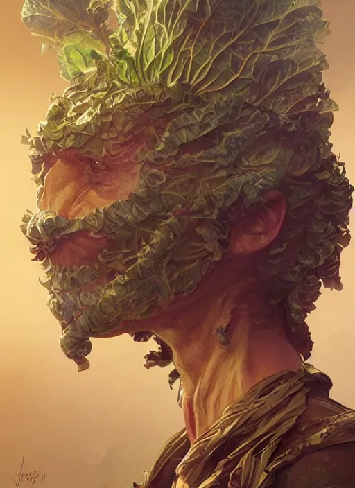 Prompt: john oliver as the wonderful cabbage man super hero, sci - fi, fantasy, intricate, very very beautiful, elegant, highly detailed, digital painting, artstation, concept art, smooth, sharp focus, illustration, art by artgerm and greg rutkowski and alphonse mucha