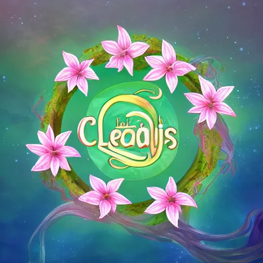 Image similar to clematis theme logo, clematis theme banner, clematis design, clematis in the deep sea, trending on artstation, warm light, lovely and cute, fantasy art, 8 k resolution