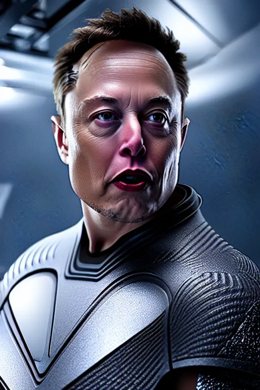 Prompt: 4 k film still, elon musk as iceman, 2 6 mm