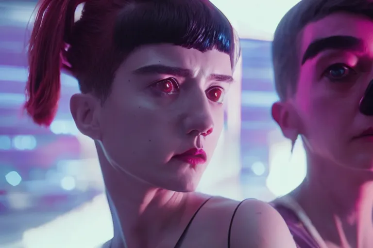 Image similar to vfx film, love death and robots, flat color profile low - key lighting award winning photography arri alexa cinematography, hyper real photorealistic cinematic, atmospheric cool colorgrade