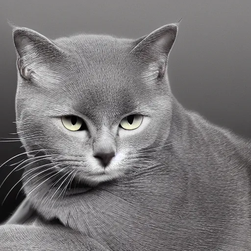 Prompt: a gray cat,ultra realistoc,ultra detailed,4k,award winning photograph,digital art