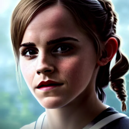 Prompt: Emma Watson in Star Wars, XF IQ4, 150MP, 50mm, f/1.4, ISO 200, 1/160s, natural light, Adobe Photoshop, Adobe Lightroom, DxO Photolab, Corel PaintShop Pro, polarizing filter, Sense of Depth, AI enhanced, HDR