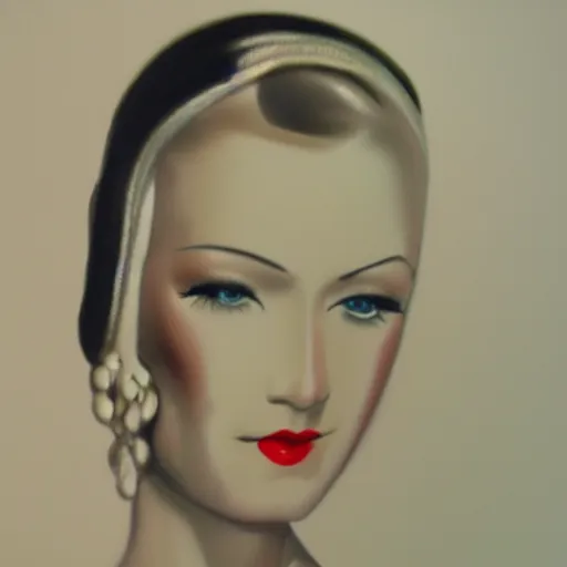 Prompt: art deco lady, detailed, photorealistic