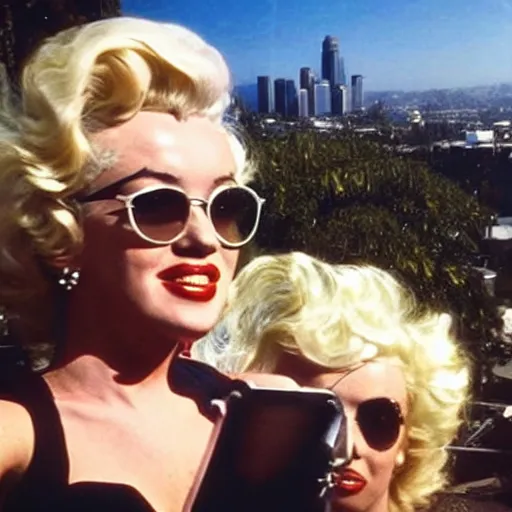 Image similar to Marilyn Monroe selfie in Los Angeles