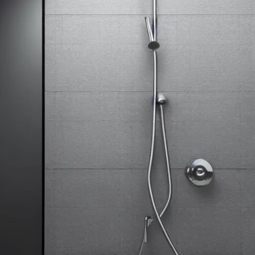 Image similar to still photo of a japanese shower, highly detailed, photorealistic portrait, bright studio setting, studio lighting, crisp quality and light reflections, unreal engine 5 quality render