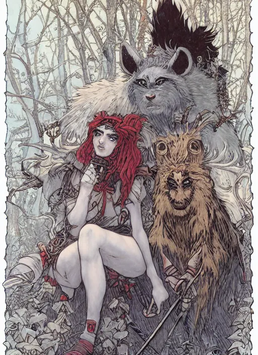 Image similar to Princess Mononoke by Rebecca Guay