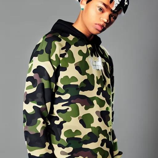 Image similar to bape abc camo all over