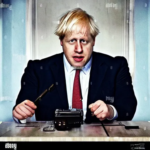 Image similar to movie scene of boris johnson as kgb agent, photorealistic, highly detailed 8 k