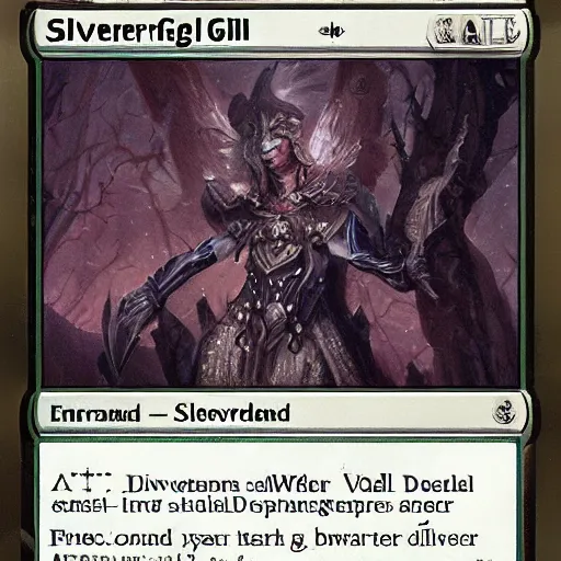 Prompt: silvergill adept, winterthorn blessing, in the style of Volkan Baga and Etienne Delessert