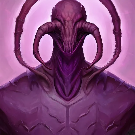 Image similar to portrait purple mind flayer, official fanart behance hd artstation by jesper ejsing