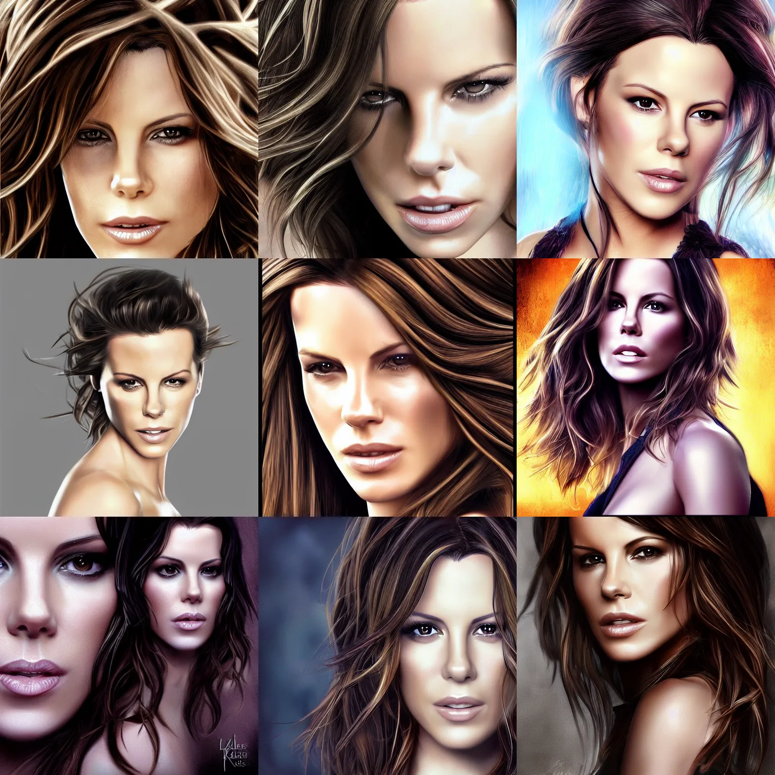 Prompt: kate beckinsale high detail portrait, stunning digital art, insane definition, rtx, realistic