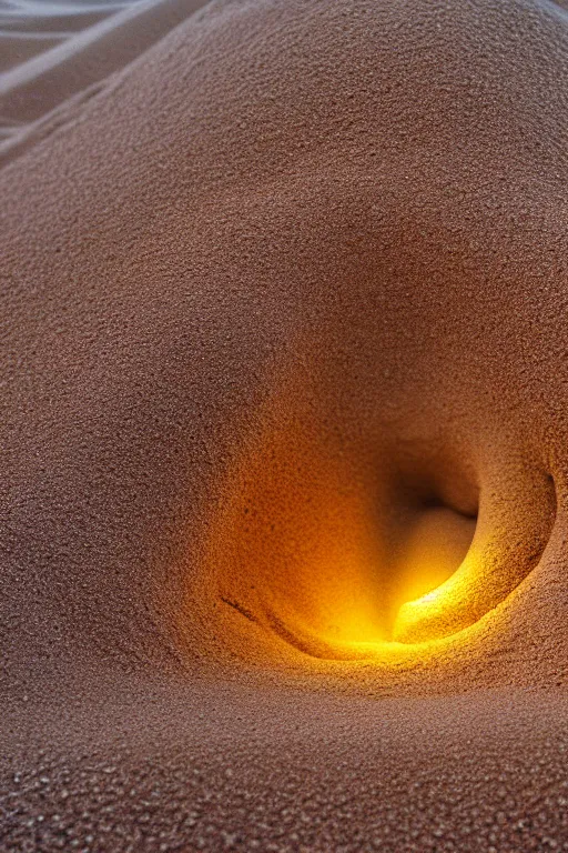 Image similar to hyperrealistic close - up sand worm! highly detailed concept art eric zener elson peter cinematic hard yellow lighting high angle hd 8 k sharp shallow depth of field, inspired by david paul cronenberg and zdzisław beksinski