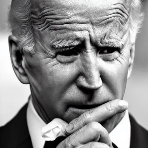 Prompt: joe biden extremely upset, crying, real, stock photo,