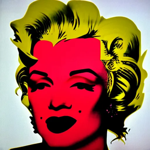 Prompt: original Warhol pop art painting title - The Iphone - 1960 Paint on Canvas