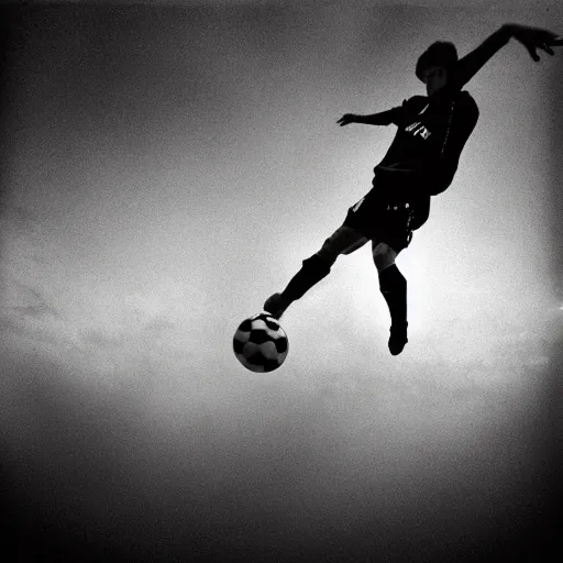 Image similar to Underwater photo of soccer player by Trent Parke, clean, detailed, Magnum photos