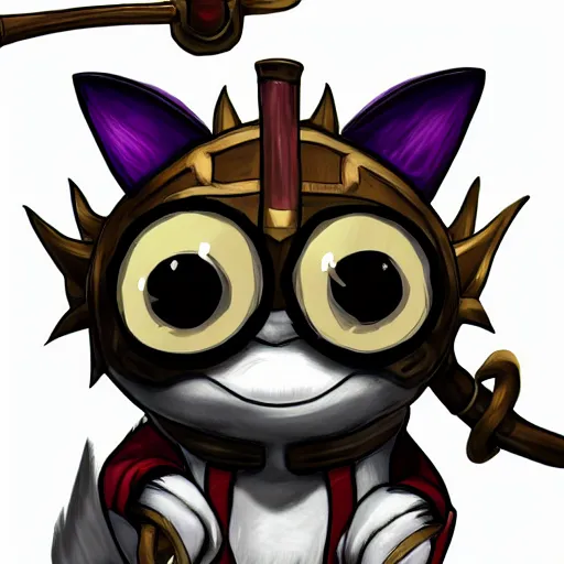 Image similar to ziggs from league of legends as a dog, digital art