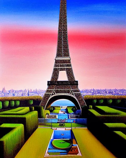 Image similar to scenic view of eiffel tower by salavador dali