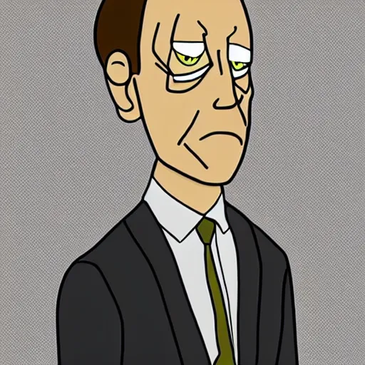 Image similar to james bond in rick and morty, illustration.