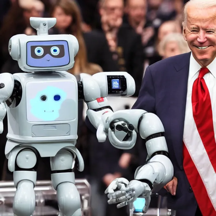 Image similar to Joe Biden, Robot Cyborg!!!!, Detailed Photo