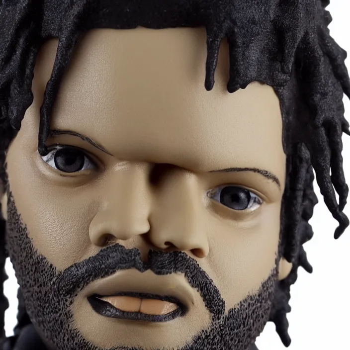 Image similar to the weeknd, a goodsmile figure of the weeknd, figurine, detailed product photo