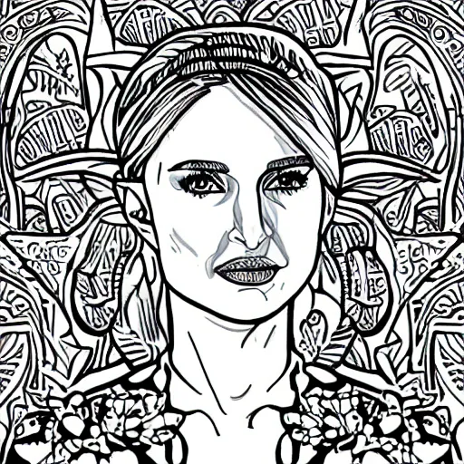 Image similar to natalie portman coloring pages