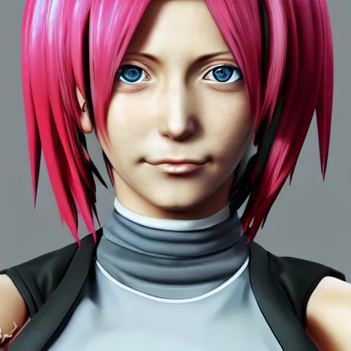 Image similar to sakura haruno photorealistic 3d