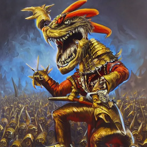 Image similar to donald trump as a vermin from warhammer, hyperdetailed painting