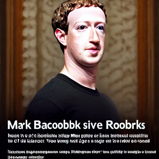 Prompt: Mark Zuckerberg as book face, hyper realistic, 4k, cinematic lighting, rococo style