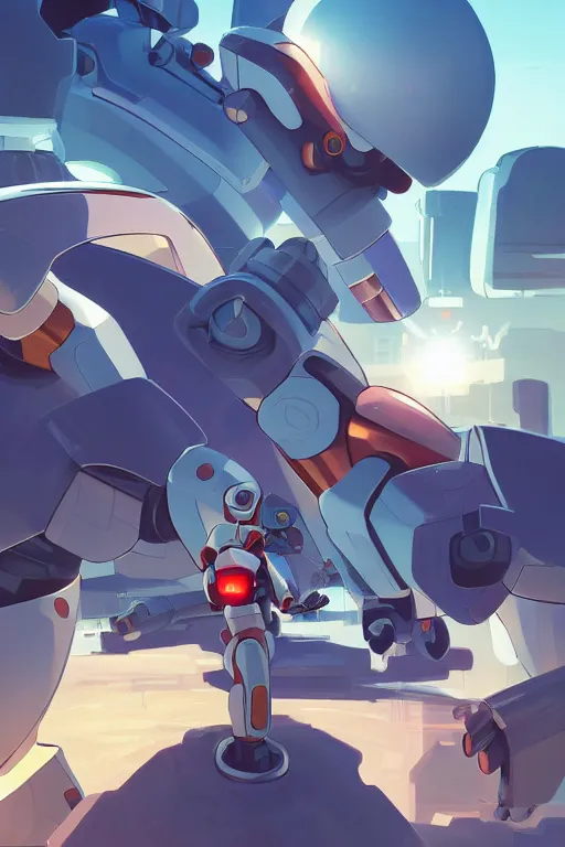 Image similar to metabots medabots medarotto medarot robot minimalist comics, behance hd by jesper ejsing, by rhads, makoto shinkai and lois van baarle, ilya kuvshinov, rossdraws global illumination ray tracing hdr radiating a glowing aura