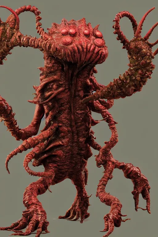 Image similar to an extremely high quality hd, a weird looking creature with multiple arms and legs, concept art by guillermo del toro, featured on zbrush central, neo - figurative, lovecraftian, zbrush, grotesque, 8 k, ultra realistic, very realistic