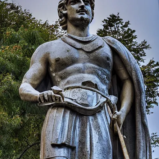 Prompt: statue of alexander the great, skopje, macedonia, photograph