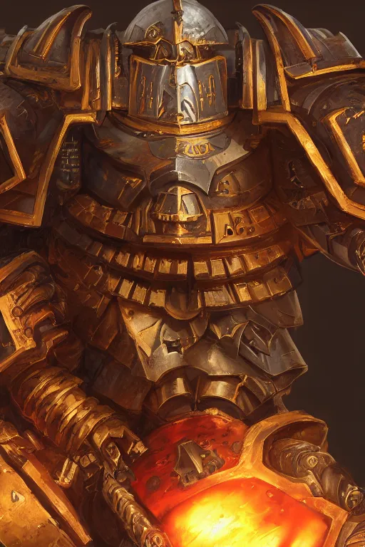 Image similar to armor portrait heros warhammer 4 0 k horus heresy fanart - the primarchs emperor by johannes helgeson animated with vfx concept artist & illustrator global illumination ray tracing hdr fanart arstation zbrush central hardmesh 8 k octane renderer comics stylized