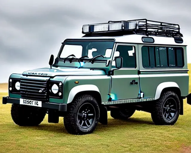 Prompt: Land Rover Defender 110 (1985), drawn by a 5 year old